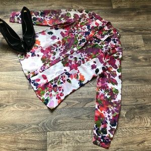 W118 by Walter Baker Floral Marble Print Blouse
